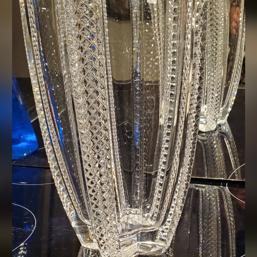 MIKASA Vintage Nob Hill Large Heavy Rare 24% Led Crystal Vase - Picture 6 of 8